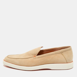 Santoni: Бежевые мокасины 