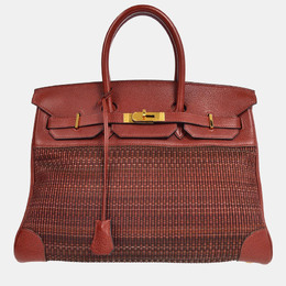 Hermes: Коричневая сумка  Birkin 35