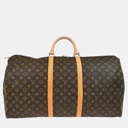 Louis Vuitton: Коричневая спортивная сумка  Keepall