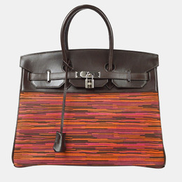 Hermes: Фиолетовая сумка  Birkin 35