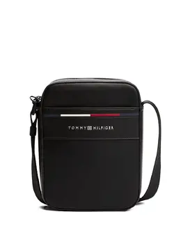 Tommy Hilfiger: Чёрная сумка через плечо 