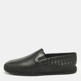 Bottega Veneta: Чёрные мокасины  Intrecciato