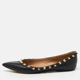 Valentino: Чёрные балетки  Rockstud