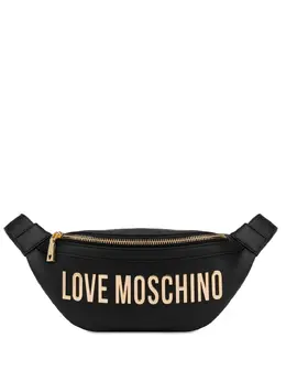 Love Moschino: Чёрная поясная сумка 