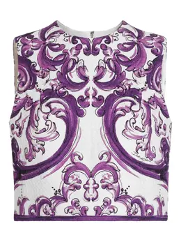 Dolce & Gabbana: Топ  Majolica с принтом
