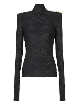 Balmain: Топ с длинным рукавом 