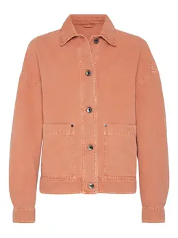 Brunello Cucinelli: Оранжевая куртка  Monili