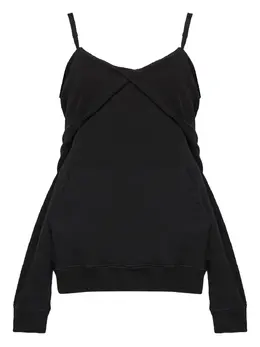 MM6 Maison Margiela: Свитшот с открытыми плечами 