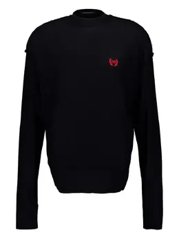 Balenciaga: Чёрный свитер 