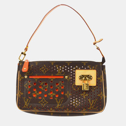 Louis Vuitton: Оранжевая сумка  Pochette Accessoires
