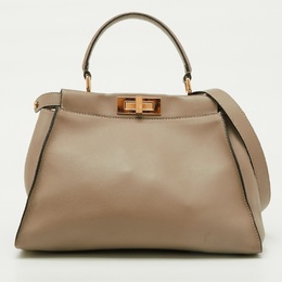 Fendi: Тёмная сумка на руку  Peekaboo