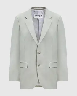 Maison Margiela MM6: Зелёный жакет 