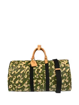 Louis Vuitton Pre-Owned: Зелёная дорожная сумка 
