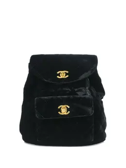 CHANEL Pre-Owned: Чёрный рюкзак 