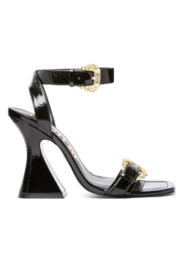 VERSACE JEANS COUTURE: Чёрные босоножки 