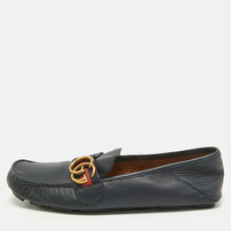 Gucci: Синие мокасины  GG Marmont
