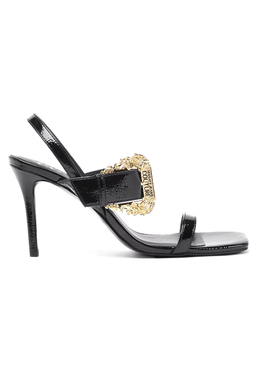 VERSACE JEANS COUTURE: Чёрные босоножки 