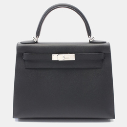 Hermes: Чёрная сумка на руку  Kelly 28