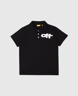 Off-White: Чёрное поло 