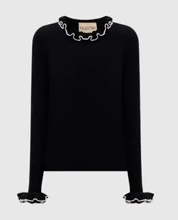 Valentino: Чёрный свитер 