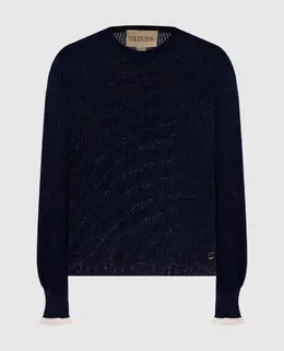 Valentino: Синий свитер 