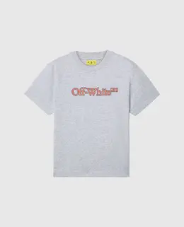 Off-White: Серая футболка 