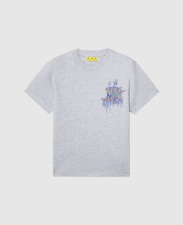 Off-White: Серая футболка 