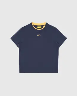 Off-White: Синяя футболка 