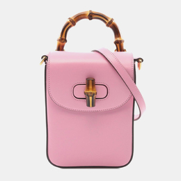 Gucci: Розовая сумка на руку  Bamboo