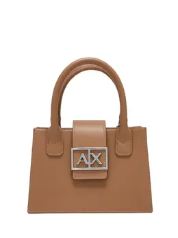 Armani Exchange: Коричневая сумка-шоппер 
