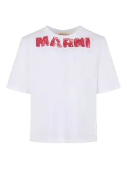 Marni: Белая футболка 
