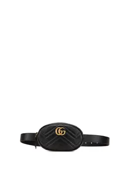 Gucci Pre-Owned: Чёрная поясная сумка 