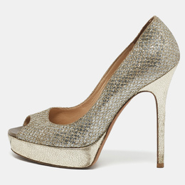 Jimmy Choo: Серебристые босоножки 