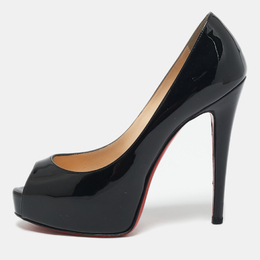 Christian Louboutin: Чёрные босоножки 