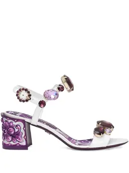 Dolce & Gabbana: Белые сандалии  Keira