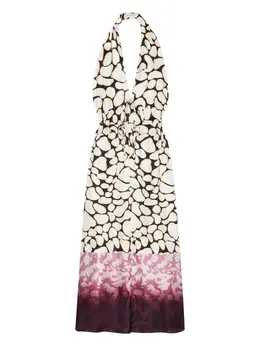 DRIES VAN NOTEN: Платье с абстрактным принтом 