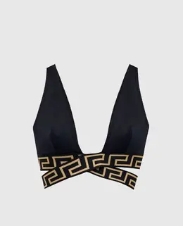 Versace: Чёрный бюстгальтер 