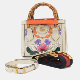 Gucci: Сумка  Bamboo с растительным принтом