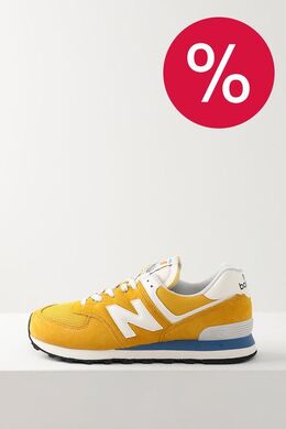 NEW BALANCE: Жёлтые кроссовки  574
