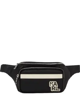 Karl Lagerfeld: Чёрная поясная сумка  Athleisure