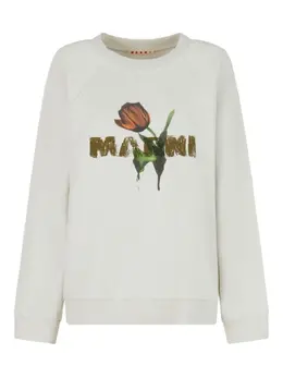 Marni: Свитшот с растительным принтом 