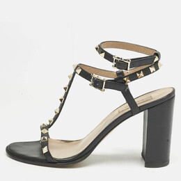 Valentino: Чёрные сандалии  Rockstud