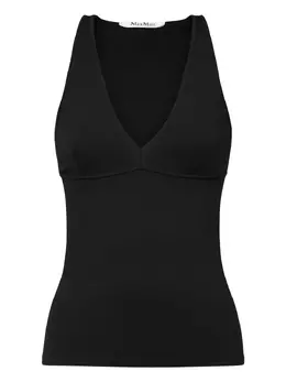 Max Mara: Топ с v-образным вырезом 