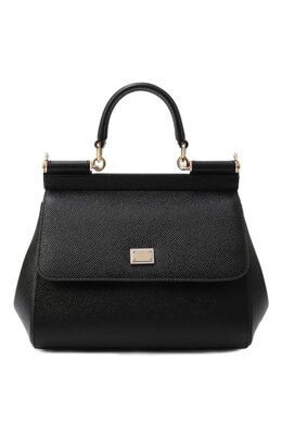 Dolce & Gabbana: Чёрная сумка  Sicily Medium