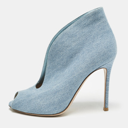 Gianvito Rossi: Голубые ботинки  Vamp