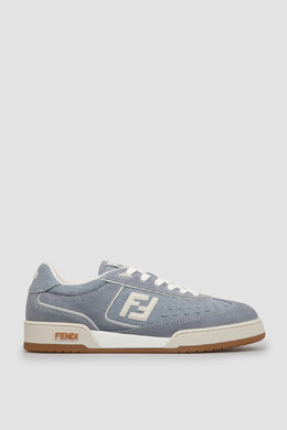 Fendi: Голубые кроссовки 
