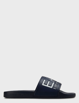 EA7 EMPORIO ARMANI: Синие шлёпанцы 