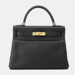 Hermes: Чёрная сумка на руку  Kelly