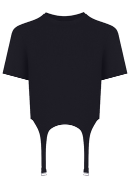 DION LEE: Чёрная футболка 