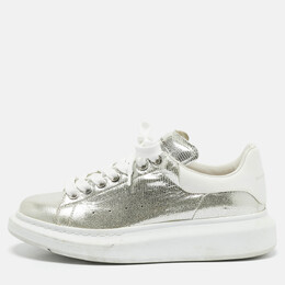 Alexander McQueen: Серебристые кроссовки  Oversized